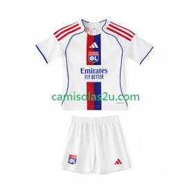 Camisolas de futebol Olympique Lyonnais Criança Equipamento Principal 2025/26 Manga Curta